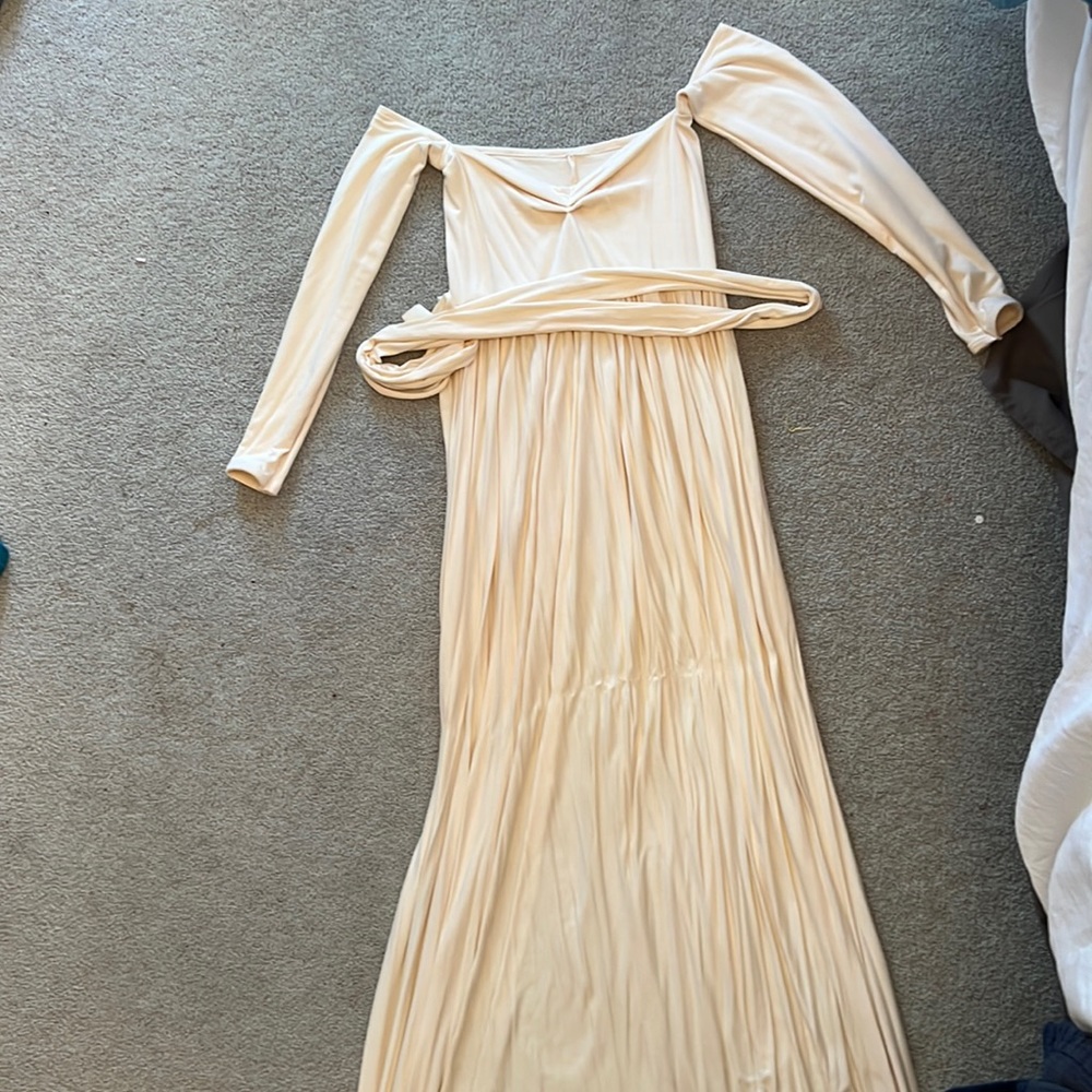 Cream maternity dress